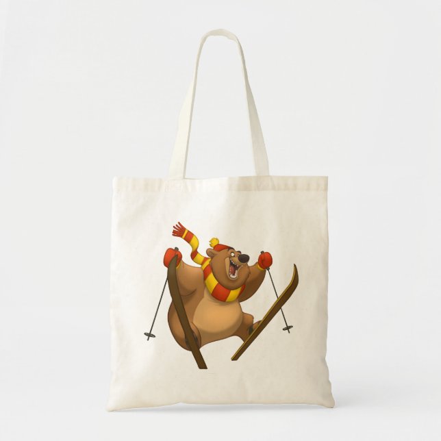 Bolsa Tote Saco de esqui do urso (Frente)