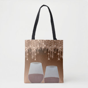 Bolsa Tote Saco de ferramenta de perfuração de brilho marrom
