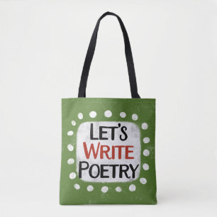 Bolsa Tote Saco de ferramenta de poesia de gravação do vamos
