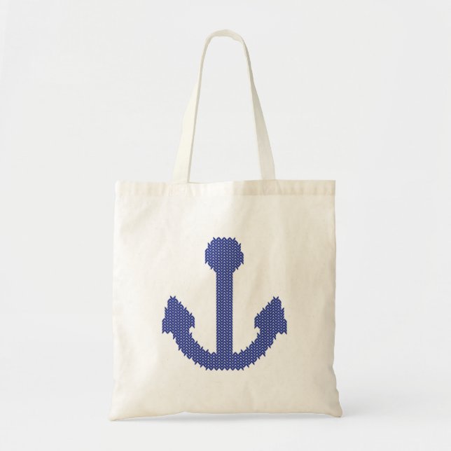 Bolsa Tote Saco de ferramentas de âncora de marinho com ponto (Frente)
