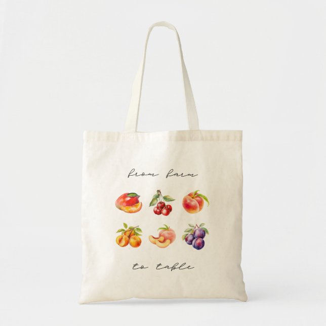 Bolsa Tote Saco de ferramentas fazenda a Mesa Stone Fruta Edi (Frente)