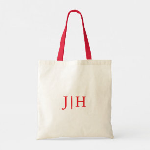 Bolsa Tote Saco de ferramentas monograma vermelho com alça ve
