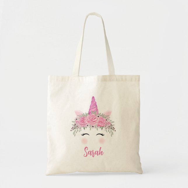 Bolsa Tote Saco de ferramentas personalizado do Unicorn com n (Frente)