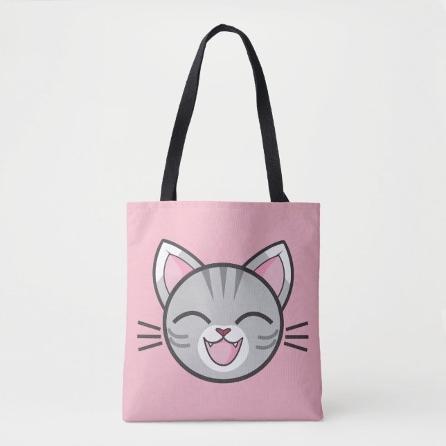 Bolsa Tote Saco de gato feliz (Frente)