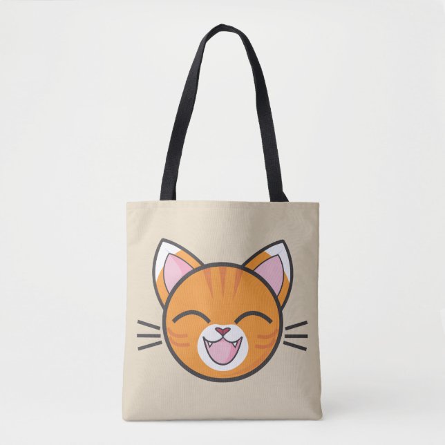 Bolsa Tote Saco de gato feliz (Frente)