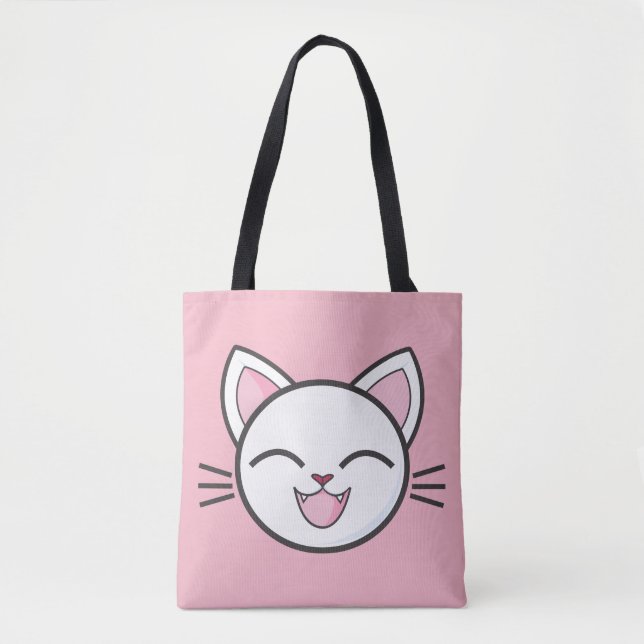 Bolsa Tote Saco de gato feliz (Frente)