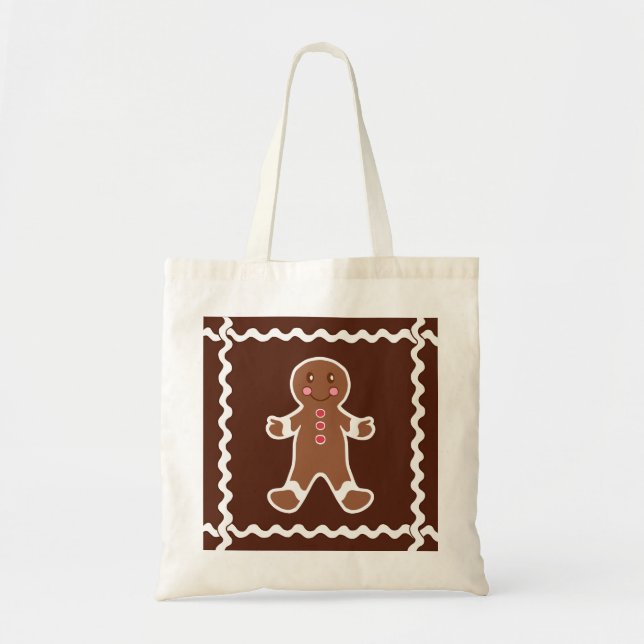 Bolsa Tote Saco de Gingerbread Boy (Frente)
