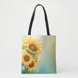 Bolsa Tote Saco de girassol brilhante da natureza