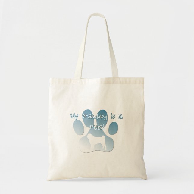 Bolsa Tote Saco de Granddog do Pug (Frente)