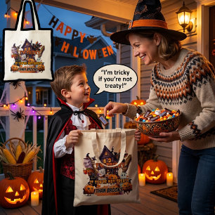 Bolsa Tote Saco de guloseimas de Halloween para crianças do T