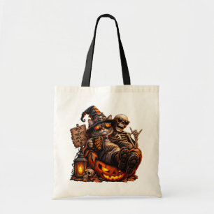Bolsa Tote Saco de Halloween Engraçado Tote Trick Or Treat Na