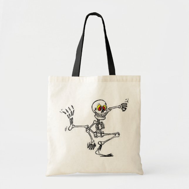 Bolsa Tote Saco de Halloween - Esqueleto Dançante (Frente)