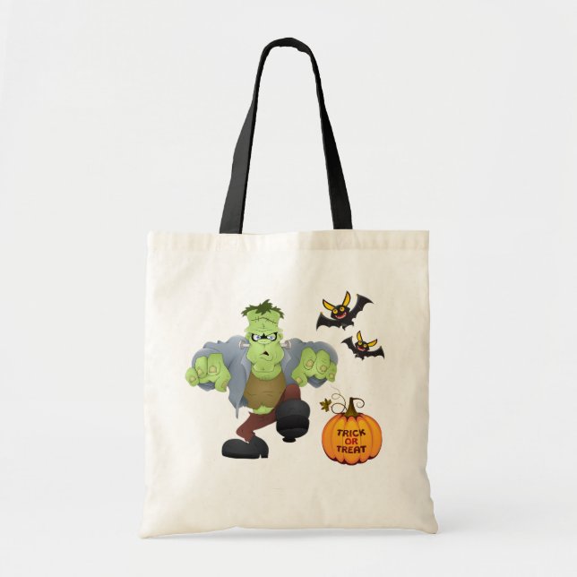 Bolsa Tote Saco de Halloween-Frankenstein (Frente)