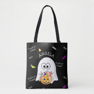 Bolsa Tote Saco de Halloween para Doce ou Travessura com Fant