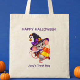 Bolsa Tote Saco de Halloween Personalizado de Rato Carregando