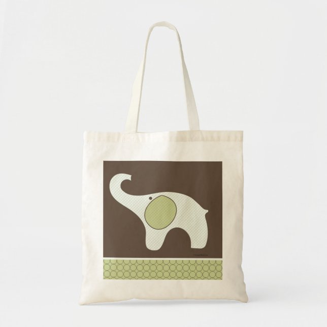 Bolsa Tote Saco de harmonização do bebê do elefante (Frente)