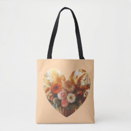 Bolsa Tote Saco de Impressão de Cheio de do Coração em Chama