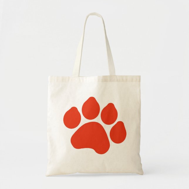 Bolsa Tote Saco de Impressão de Pata Vermelha (Frente)