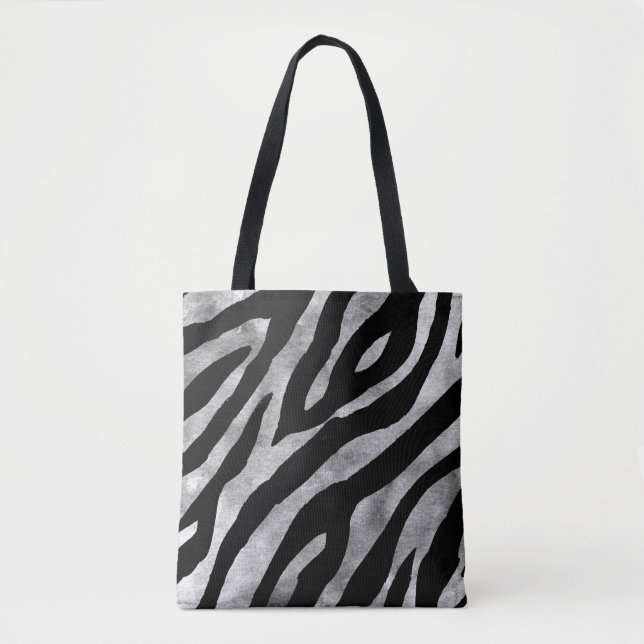 Bolsa Tote Saco de impressão zebra Padrão único, lindo (Frente)