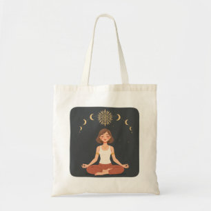 Bolsa Tote Saco de Ioga de Fases Lunares Cósmicas para Medita