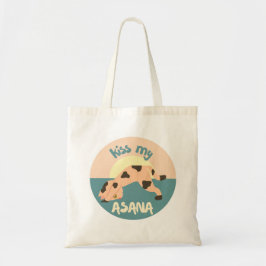 Bolsa Tote Saco de Ioga de Gato Engraçado Cute Asana Meditaçã