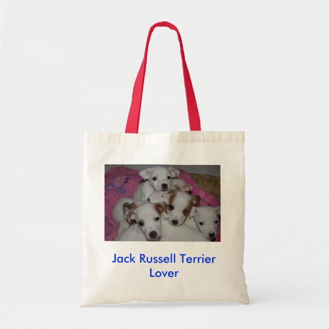 Bolsa Tote Saco de Jack Russell Terrier (Frente)