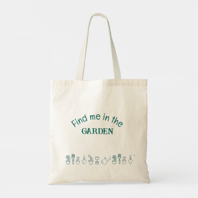 Bolsa Tote Saco de jardinagem, Saco de jardim de plantações (Verso)