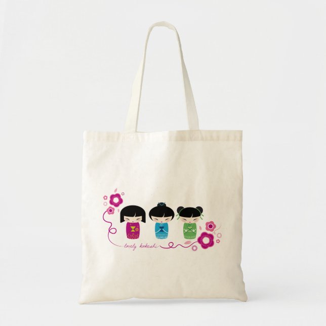 Bolsa Tote Saco de Kokeshi (Frente)