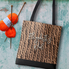 Bolsa Tote Saco de Lã para Tricô Personalizado