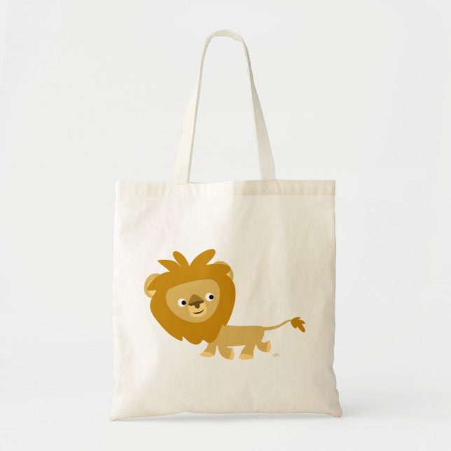 Bolsa Tote Saco de Leão de Cartoon Marcha Bonita (Frente)