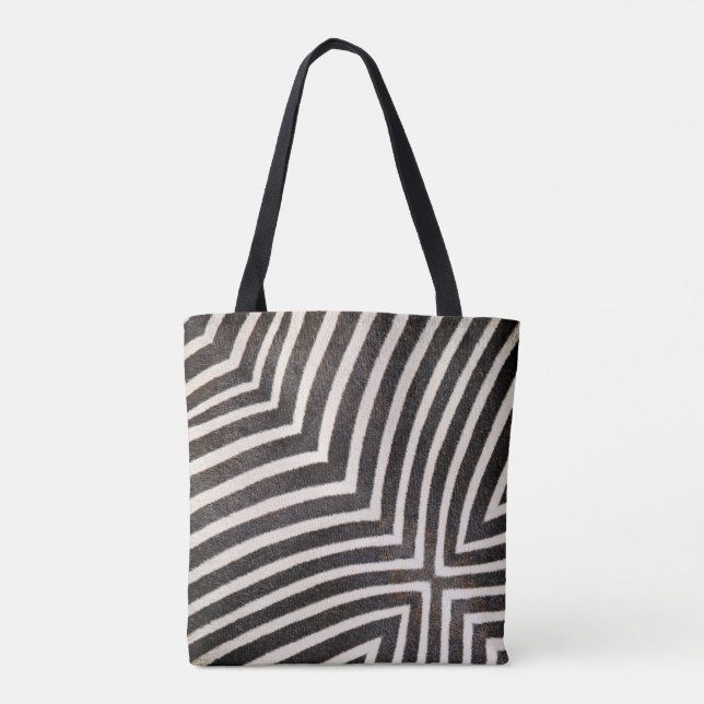 Bolsa Tote Saco de Listras de Zebra Funky (Verso)