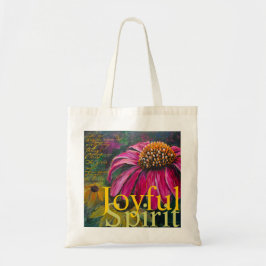 Bolsa Tote Saco de livro alegre de Coneflower do espírito