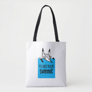 Bolsa Tote Saco de livro da cimeira do livro ilustrado