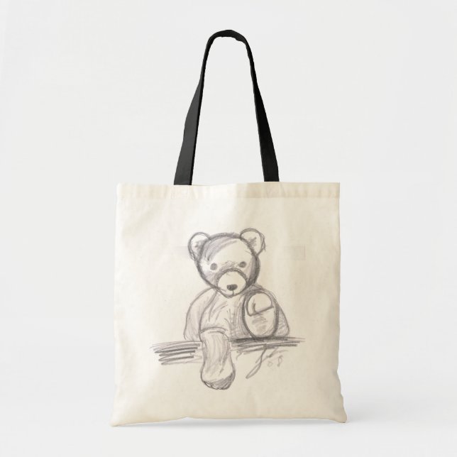 Bolsa Tote saco de livro do urso de ursinho (Frente)