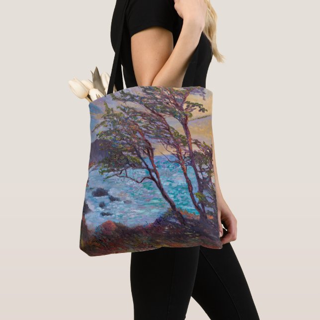 Bolsa Tote Saco de Locais de Cipreste Soprado pelo Vento e El (Close Up)