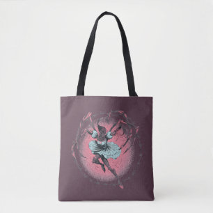 Bolsa Tote Saco de Lona Bailarina Aranha Pastel Goth