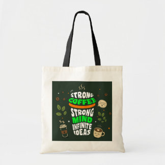 Bolsa Tote Saco de lona com tipografia de amante de café