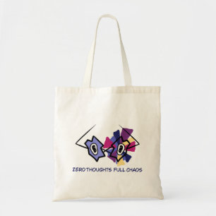 Bolsa Tote Saco de lona de arte abstrato Zero Pensamentos Cao