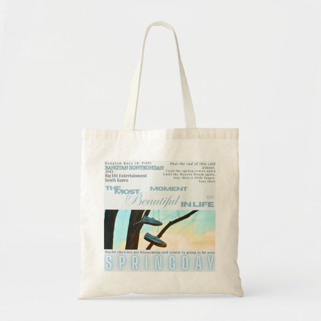 Bolsa Tote Saco de Lona de Árvore de Inverno (Frente)