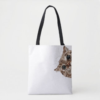 Bolsa Tote Saco de Lona de Gato Engraçado