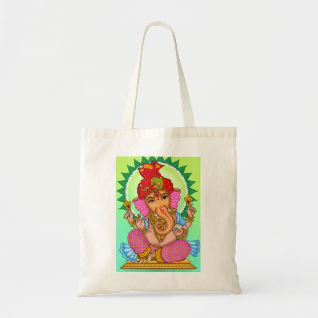 Bolsa Tote Saco de lona do Senhor Ganesha (Frente)