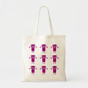 Bolsa Tote Saco de lona roxa do Frankenstein para Doce ou Tra