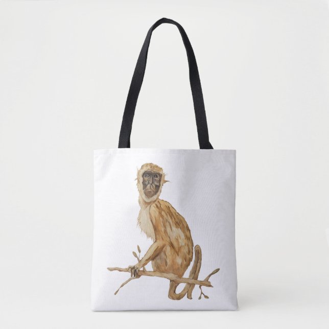 Bolsa Tote Saco de Macaco Proclividade de Primata (Frente)