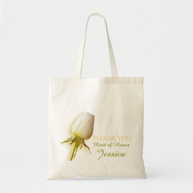 Bolsa Tote Saco de madrinha de casamento de casamento de rosa (Frente)