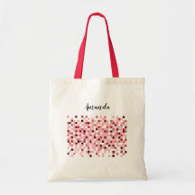 Saco de madrinha personalizado, mosaico vermelho e