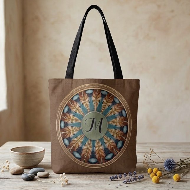 Bolsa Tote Saco de Mandala de Pena (Criador carregado)