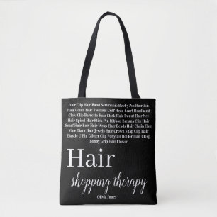 Bolsa Tote Saco de mão Acessórios para cabelo Terapia de comp