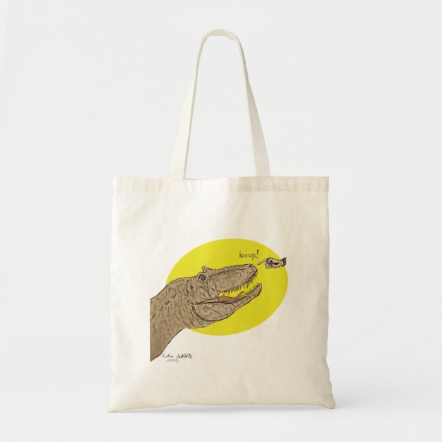 Bolsa Tote Saco de mão Allosaurus Boop (Frente)