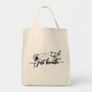 Bolsa Tote Saco de mão 'Apenas Respire' Citações Inspiradoras