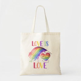 Bolsa Tote Saco de mão Arco-íris Orgulho Amor